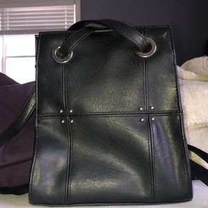 Vintage black leather bag